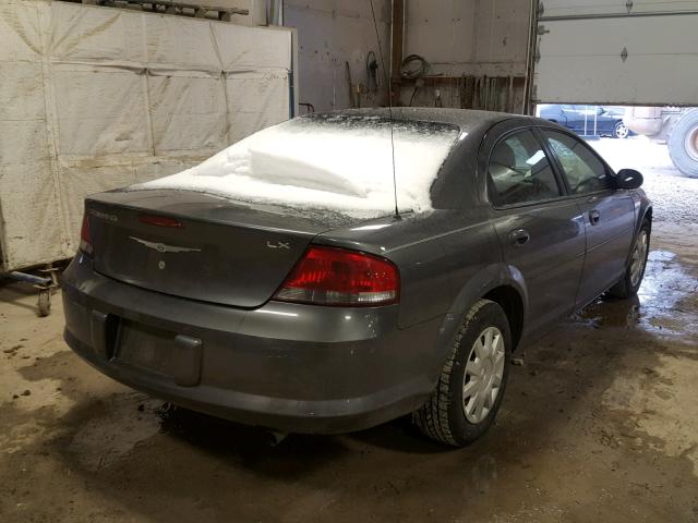 1C3EL46R14N184744 - 2004 CHRYSLER SEBRING LX GRAY photo 4