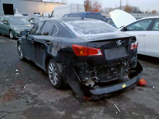 JTHBF5C2XA5116259 - 2010 LEXUS IS 250 BLACK photo 3