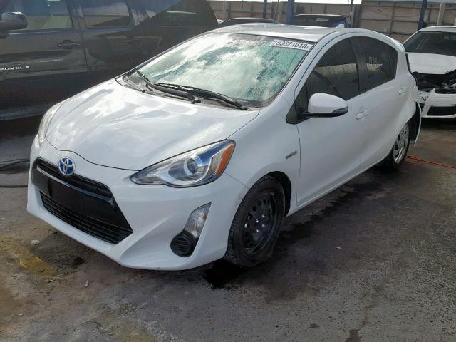 JTDKDTB37F1089591 - 2015 TOYOTA PRIUS C WHITE photo 2