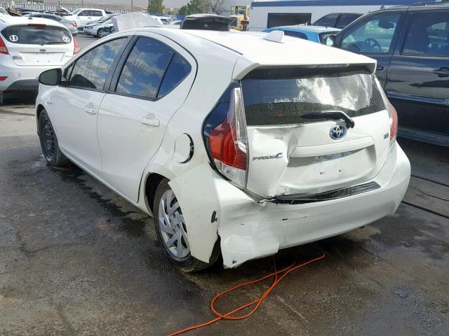 JTDKDTB37F1089591 - 2015 TOYOTA PRIUS C WHITE photo 3