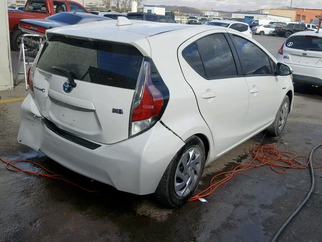 JTDKDTB37F1089591 - 2015 TOYOTA PRIUS C WHITE photo 4