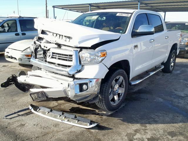 5TFAY5F19EX409297 - 2014 TOYOTA TUNDRA CRE WHITE photo 2