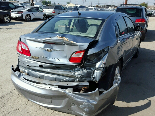 1C3LC46K38N237251 - 2008 CHRYSLER SEBRING LX GRAY photo 4