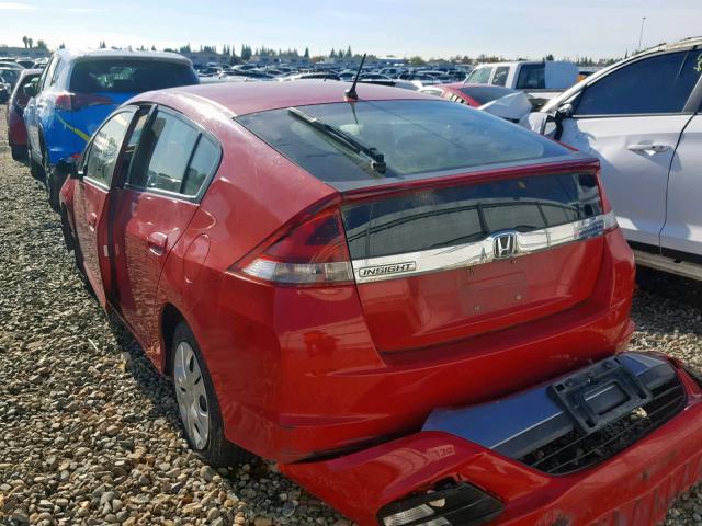 JHMZE2H38DS005569 - 2013 HONDA INSIGHT RED photo 3