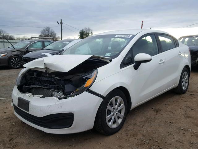 KNADM4A33D6310892 - 2013 KIA RIO LX WHITE photo 2