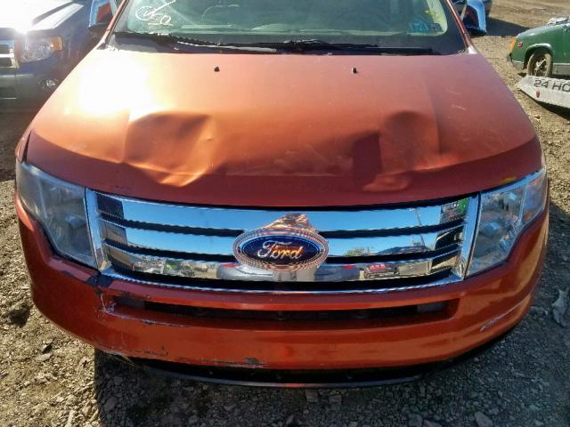 2FMDK36C17BB09019 - 2007 FORD EDGE SE ORANGE photo 9