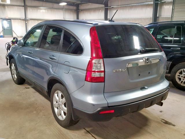 5J6RE48778L036886 - 2008 HONDA CR-V EXL BLUE photo 3