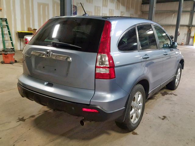 5J6RE48778L036886 - 2008 HONDA CR-V EXL BLUE photo 4