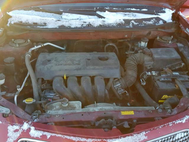 5Y2SL65866Z430315 - 2006 PONTIAC VIBE RED photo 7