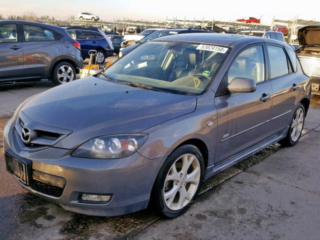 JM1BK344481875296 - 2008 MAZDA 3 HATCHBAC GRAY photo 2