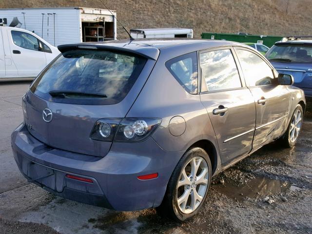 JM1BK344481875296 - 2008 MAZDA 3 HATCHBAC GRAY photo 4