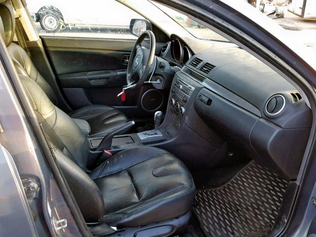 JM1BK344481875296 - 2008 MAZDA 3 HATCHBAC GRAY photo 5