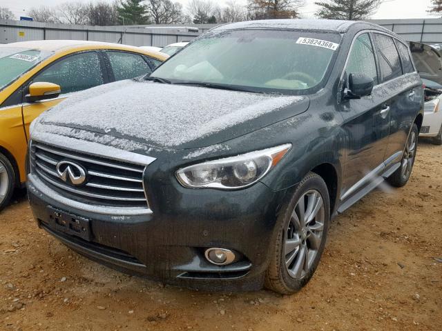 5N1AL0MM3DC316274 - 2013 INFINITI JX35 BASE GRAY photo 2