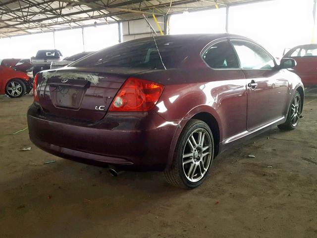 JTKDE167950046391 - 2005 TOYOTA SCION TC 勃艮第红 照片 4