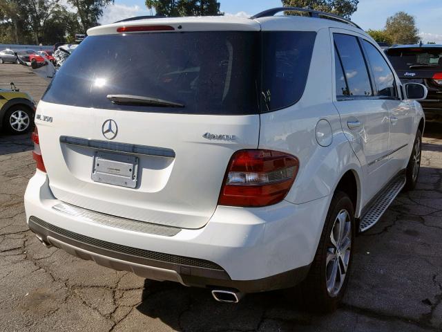 4JGBB86E88A303887 - 2008 MERCEDES-BENZ ML 350 WHITE photo 4