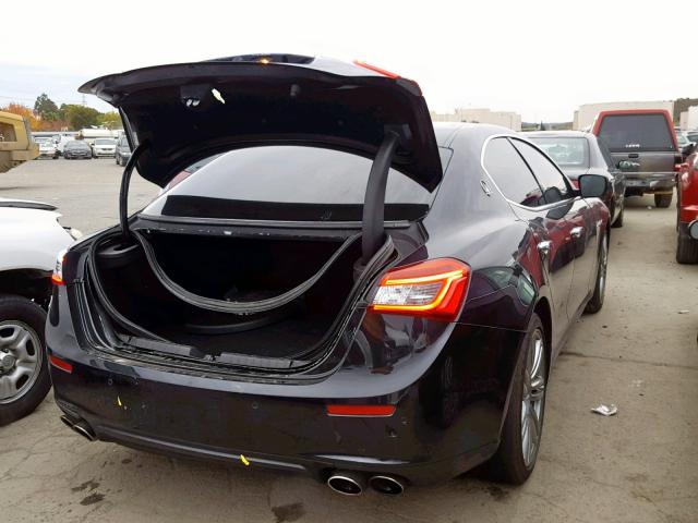 ZAM57XSA8E1109853 - 2014 MASERATI GHIBLI BLACK photo 4