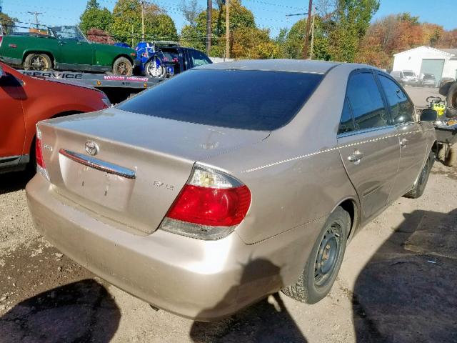 4T1BE32K05U527431 - 2005 TOYOTA CAMRY LE GOLD photo 4