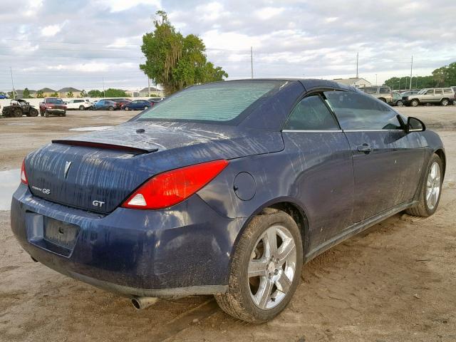 1G2ZH361684252765 - 2008 PONTIAC G6 GT BLUE photo 4