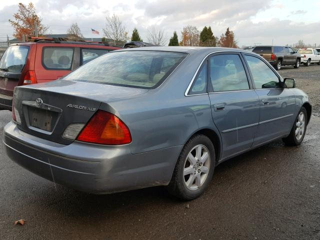 4T1BF28B62U249936 - 2002 TOYOTA AVALON XL BLUE photo 4