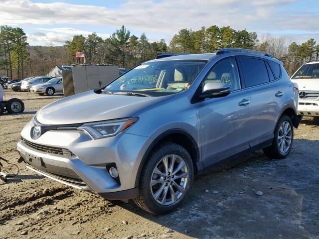 JTMDJREV3HD077070 - 2017 TOYOTA RAV4 HV LI SILVER photo 2