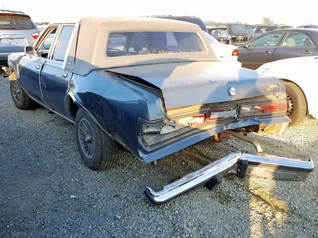 1C3BF66P7GX585633 - 1986 CHRYSLER FIFTH AVEN BLUE photo 3