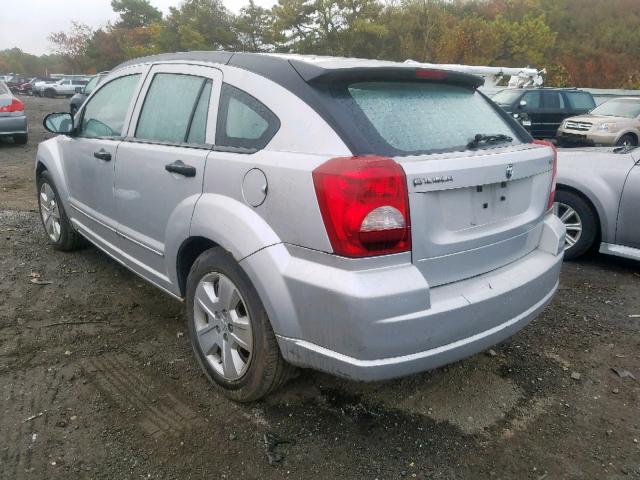 1B3HB48B67D411613 - 2007 DODGE CALIBER SX SILVER photo 3