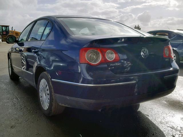 WVWJK73C67P019277 - 2007 VOLKSWAGEN PASSAT BLUE photo 3