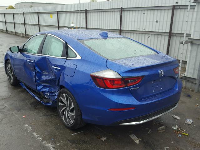 19XZE4F95KE000172 - 2019 HONDA INSIGHT TO BLUE photo 3