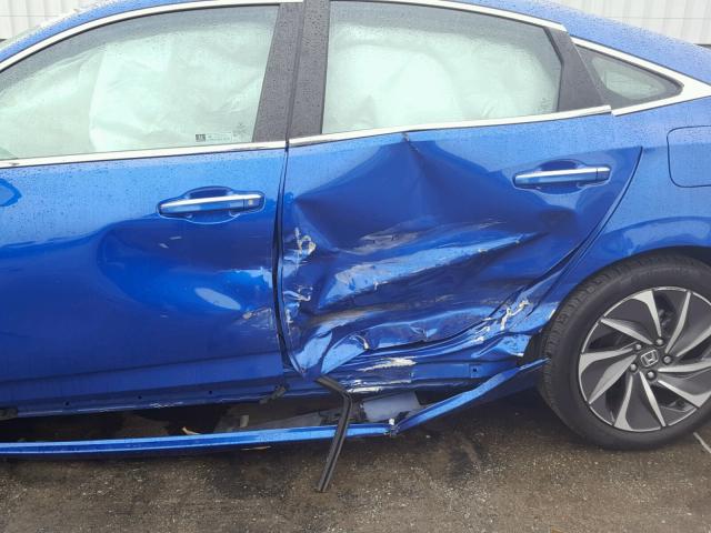 19XZE4F95KE000172 - 2019 HONDA INSIGHT TO BLUE photo 9