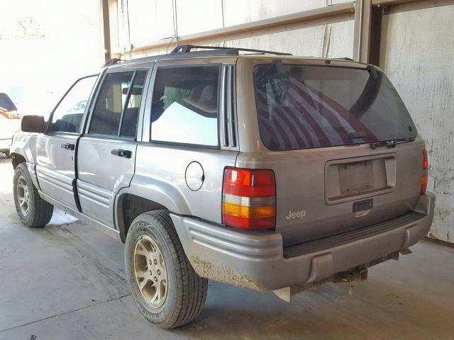 1J4FX78S4VC775180 - 1997 JEEP GRAND CHER GRAY photo 3