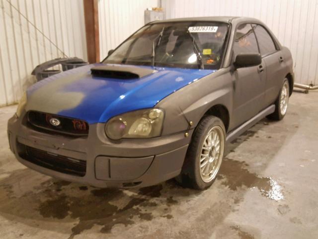 1F1GD29674G506188 - 2004 SUBARU IMPREZA WR GRAY photo 2