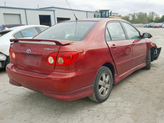 1NXBR32E47Z808164 - 2007 TOYOTA COROLLA S MAROON photo 4