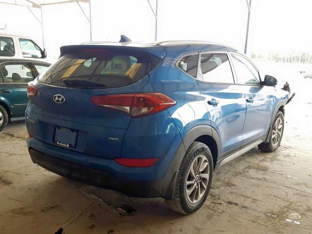 KM8J3CA40JU796172 - 2018 HYUNDAI TUCSON LIM BLUE photo 4