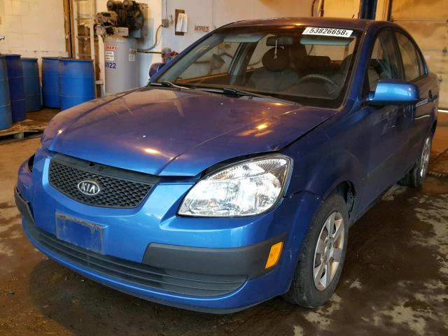 KNADE123766166471 - 2006 KIA RIO BLUE photo 2