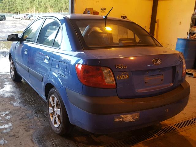 KNADE123766166471 - 2006 KIA RIO BLUE photo 3