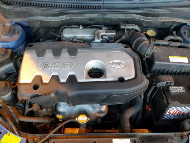 KNADE123766166471 - 2006 KIA RIO BLUE photo 7