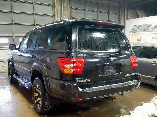 5TDBT48A74S226608 - 2004 TOYOTA SEQUOIA LI BLACK photo 3