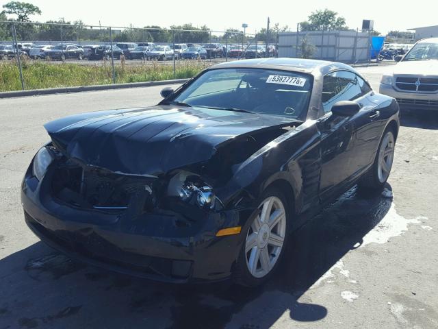 1C3AN59L45X033148 - 2005 CHRYSLER CROSSFIRE BLACK photo 2