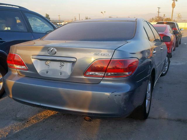 JTHBA30G365161912 - 2006 LEXUS ES 330 GRAY photo 4