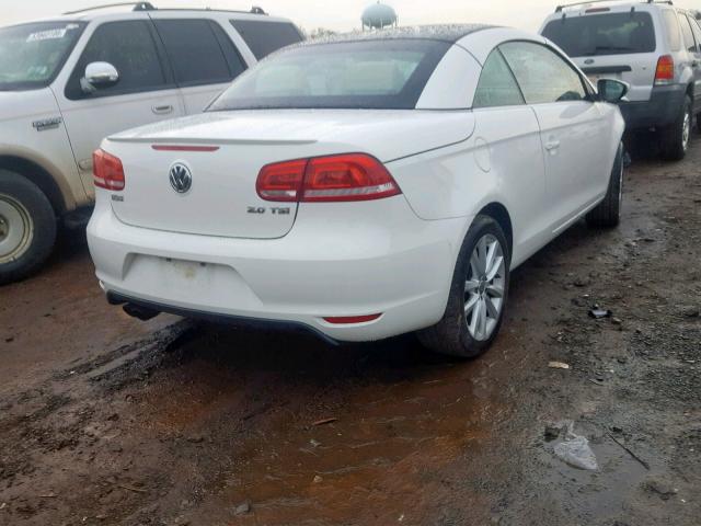 WVWBW8AH0EV000682 - 2014 VOLKSWAGEN EOS KOMFOR WHITE photo 4