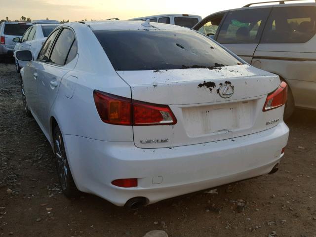 JTHBK262995090853 - 2009 LEXUS IS 250 WHITE photo 3