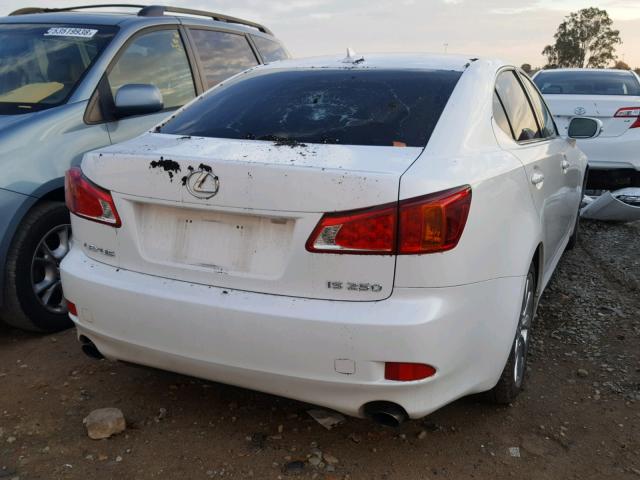 JTHBK262995090853 - 2009 LEXUS IS 250 WHITE photo 4