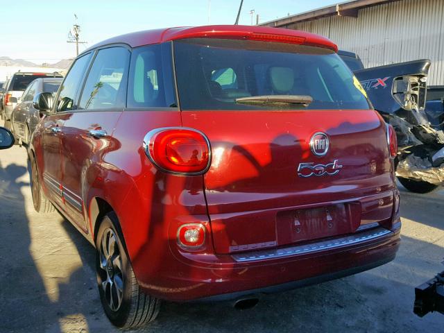 ZFBCFACHXEZ019146 - 2014 FIAT 500L LOUNG RED photo 3