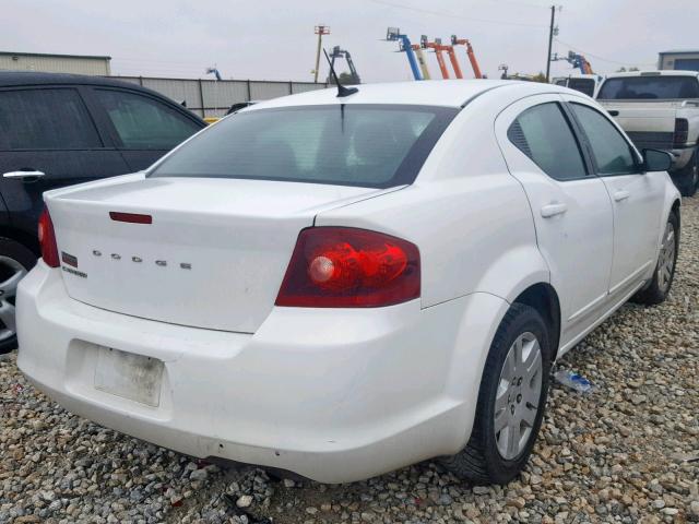 1C3CDZAB6CN237321 - 2012 DODGE AVENGER SE WHITE photo 4