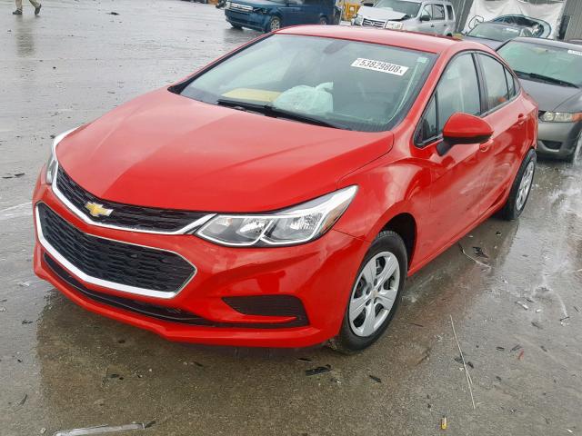 1G1BC5SM4H7146359 - 2017 CHEVROLET CRUZE LS RED photo 2