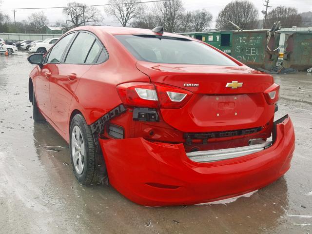 1G1BC5SM4H7146359 - 2017 CHEVROLET CRUZE LS RED photo 3