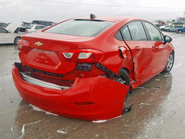 1G1BC5SM4H7146359 - 2017 CHEVROLET CRUZE LS RED photo 4