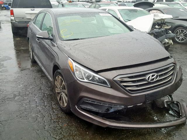 5NPE34AF4FH078252 - 2015 HYUNDAI SONATA SPO BROWN photo 1