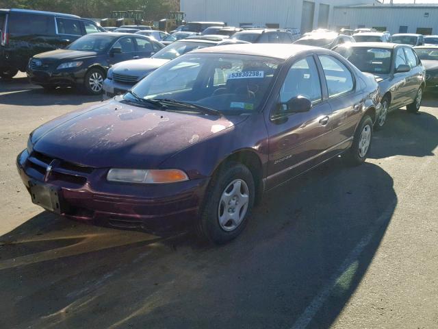 1B3EJ46X1WN308113 - 1998 DODGE STRATUS BURGUNDY photo 2