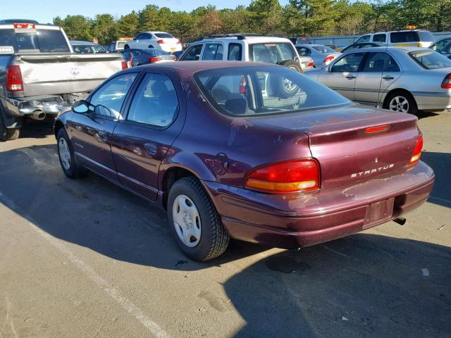 1B3EJ46X1WN308113 - 1998 DODGE STRATUS BURGUNDY photo 3